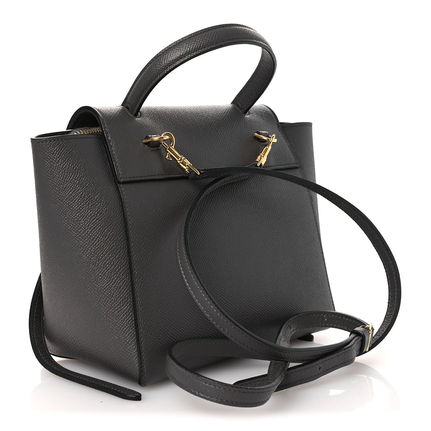 Celine Grained Calfskin Nano Belt Bag Grey 2 of 12