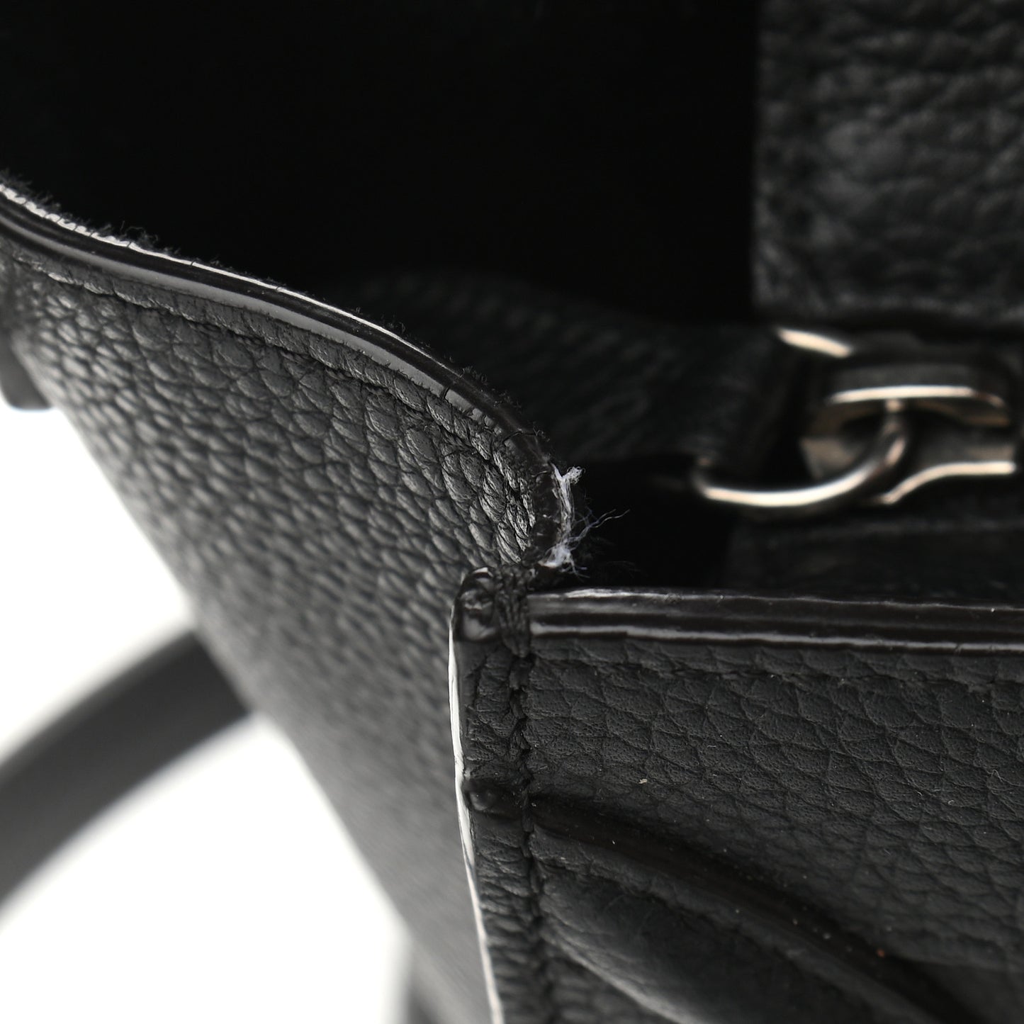 Drummed Calfskin Nano Luggage Black