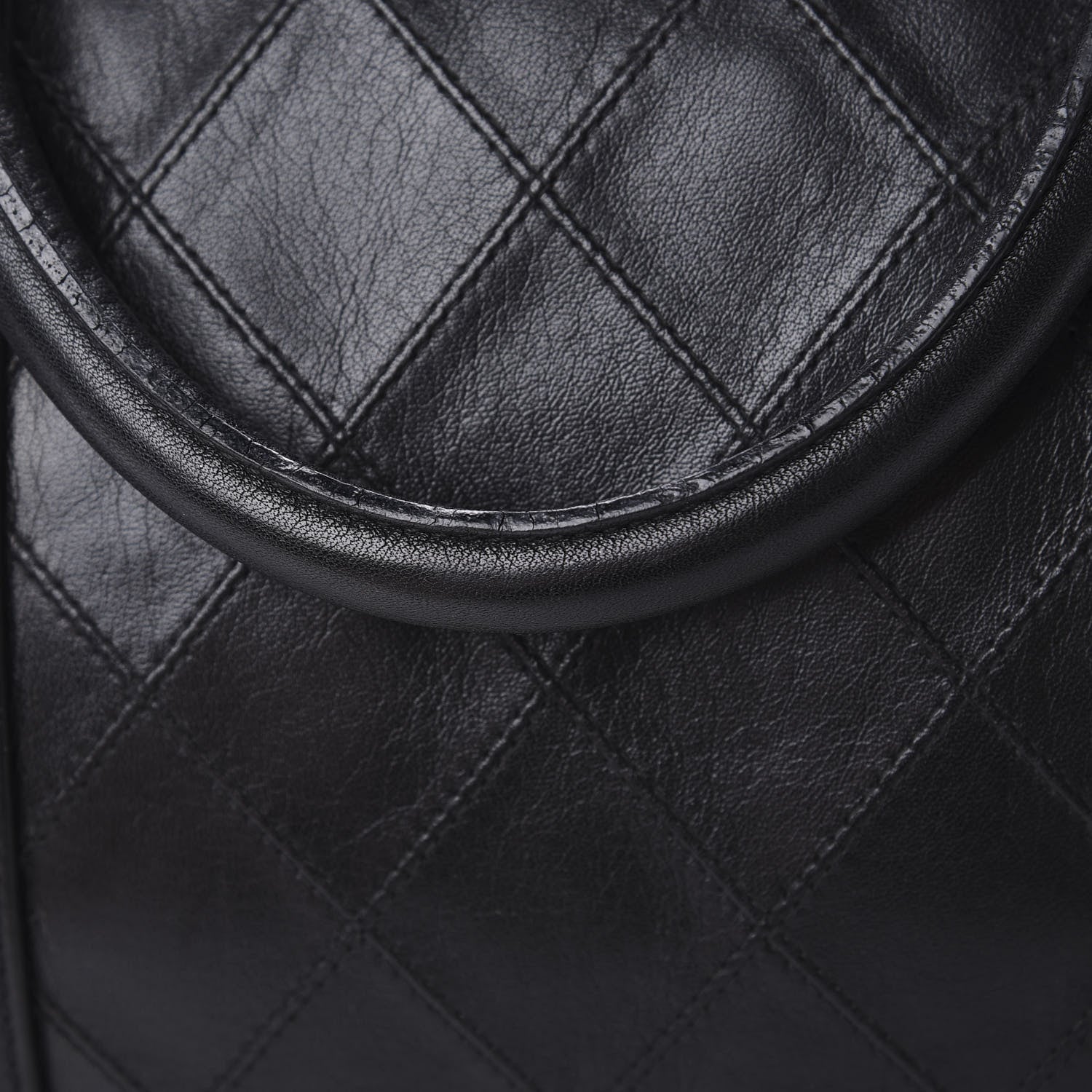 Chanel Calfskin Stitched CC Boston Black 16 of 21