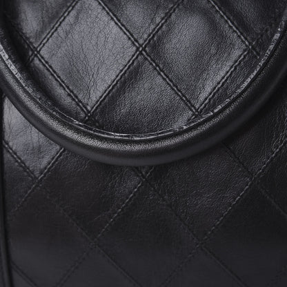 Chanel Calfskin Stitched CC Boston Black 16 of 21
