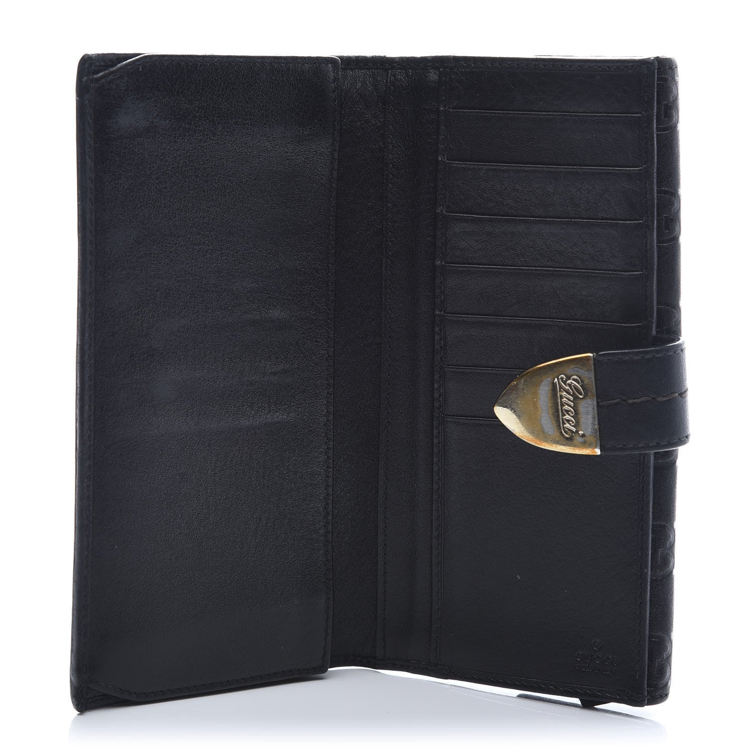 Gucci Guccissima Signoria Continental Wallet Black 4 of 10