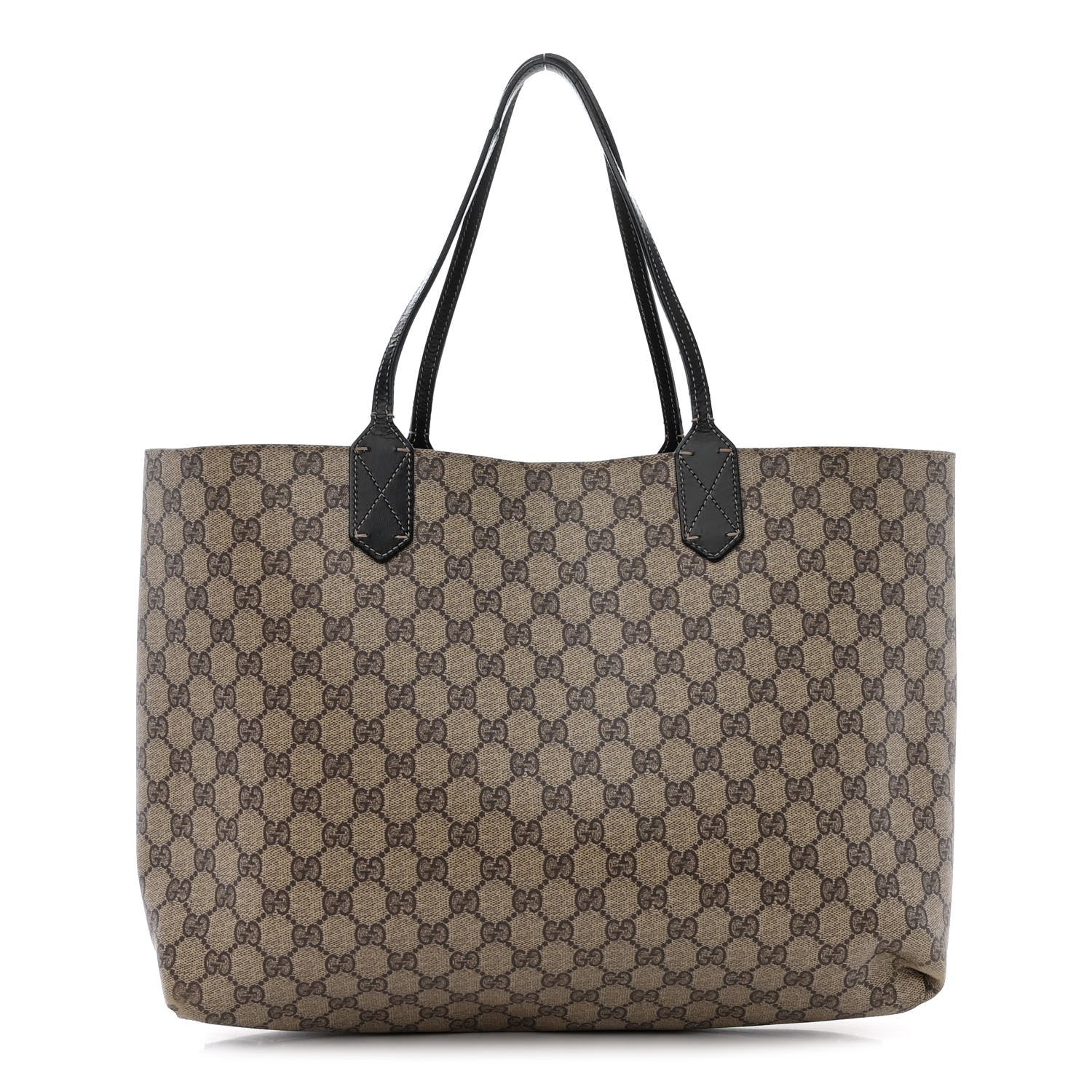 Gucci Calfskin GG Supreme Monogram Medium Reversible Tote Black 1 of 22
