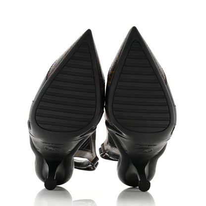 Louis Vuitton Patent Monogram Archlight Slingback Pumps 36 Black 5 of 12