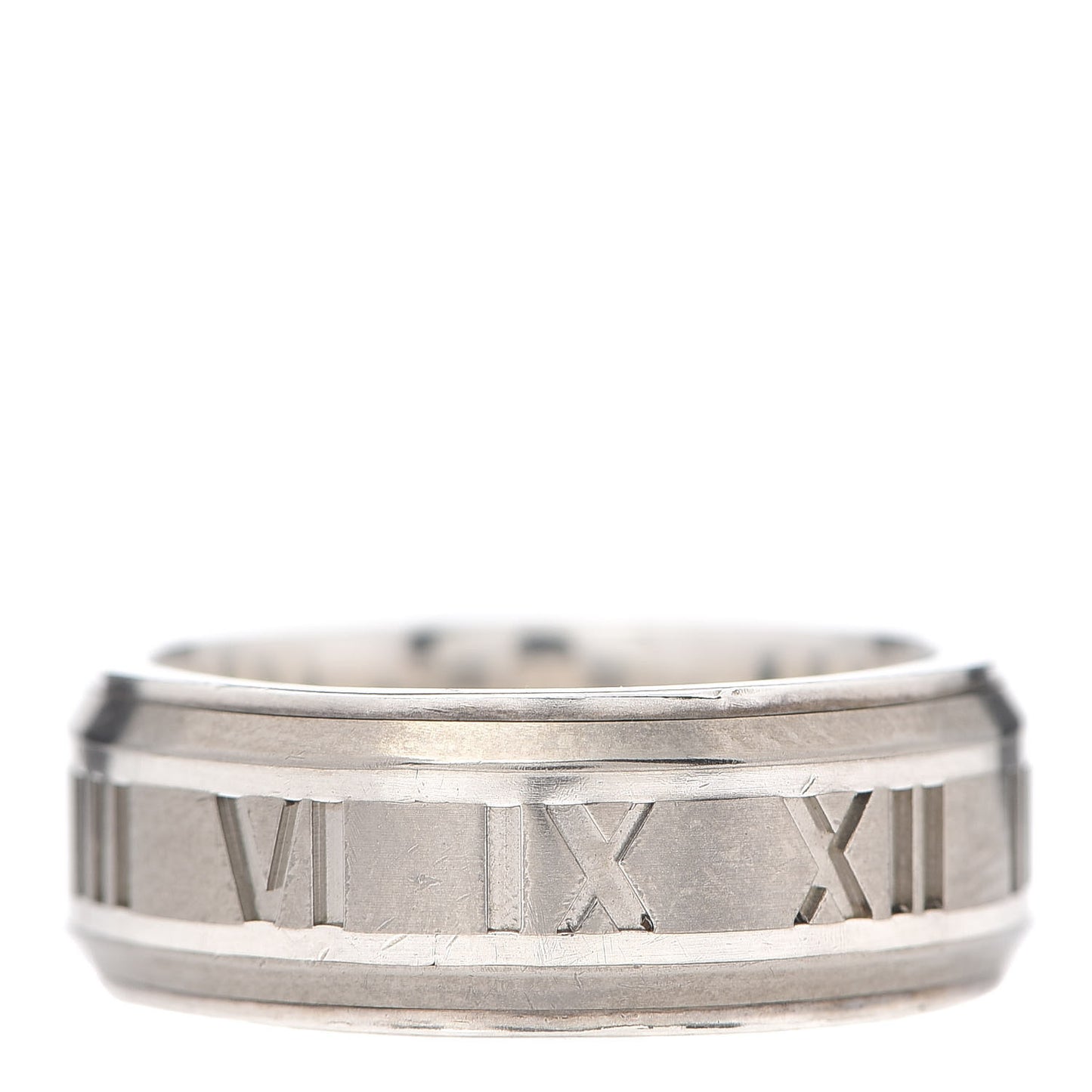 Sterling Silver Titanium Atlas Band Ring 61 9.5