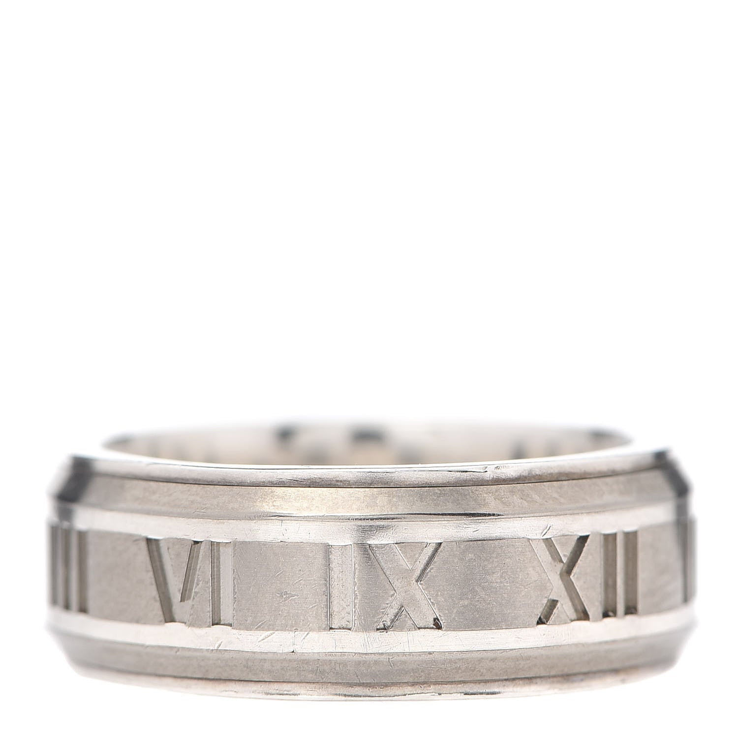 Tiffany Sterling Silver Titanium Atlas Band Ring 61 9.5 1 of 5