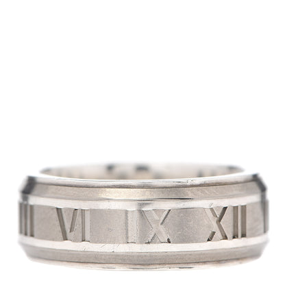 Tiffany Sterling Silver Titanium Atlas Band Ring 61 9.5 1 of 5