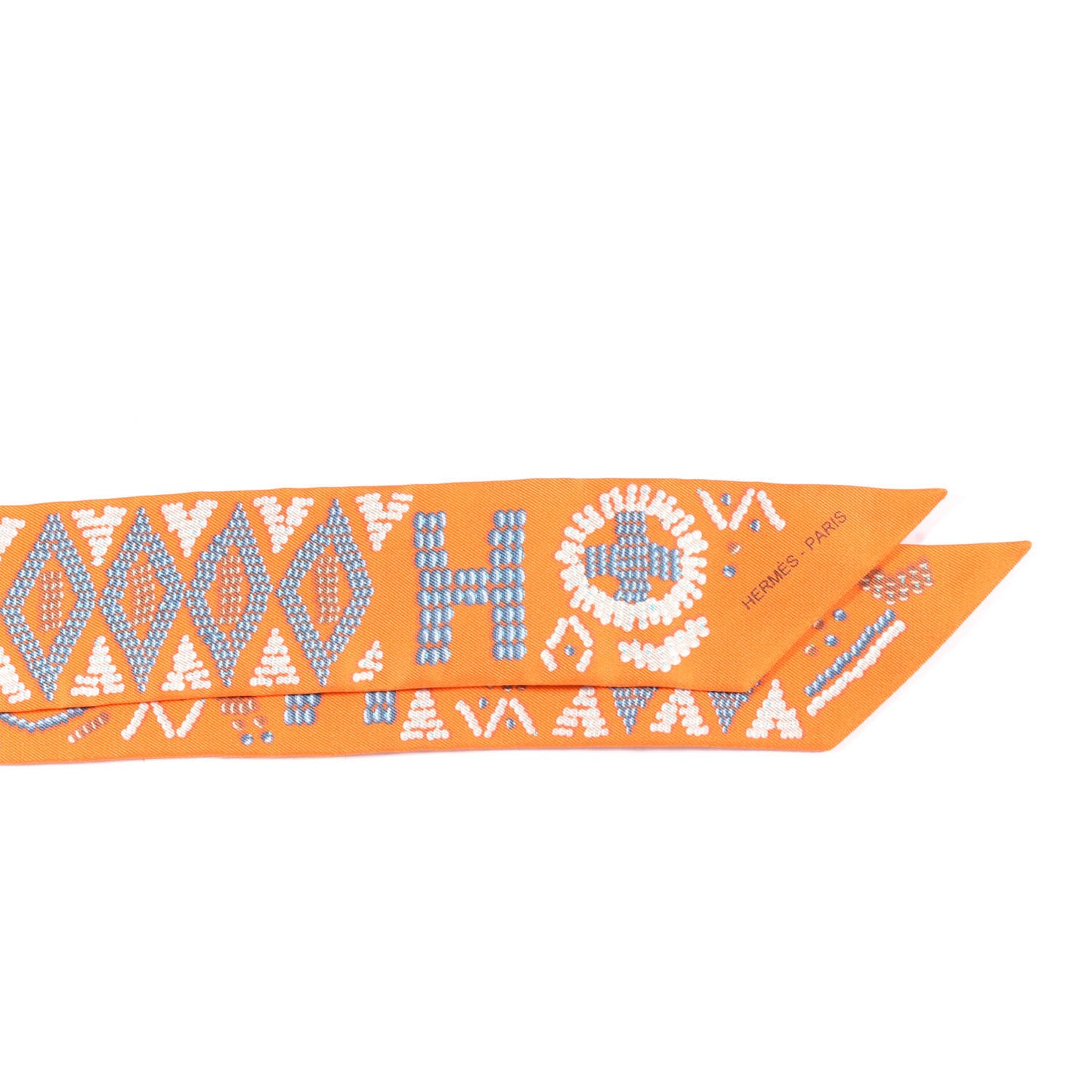 Silk Kelly En Perles Twilly Orange Bleu Gris Perle
