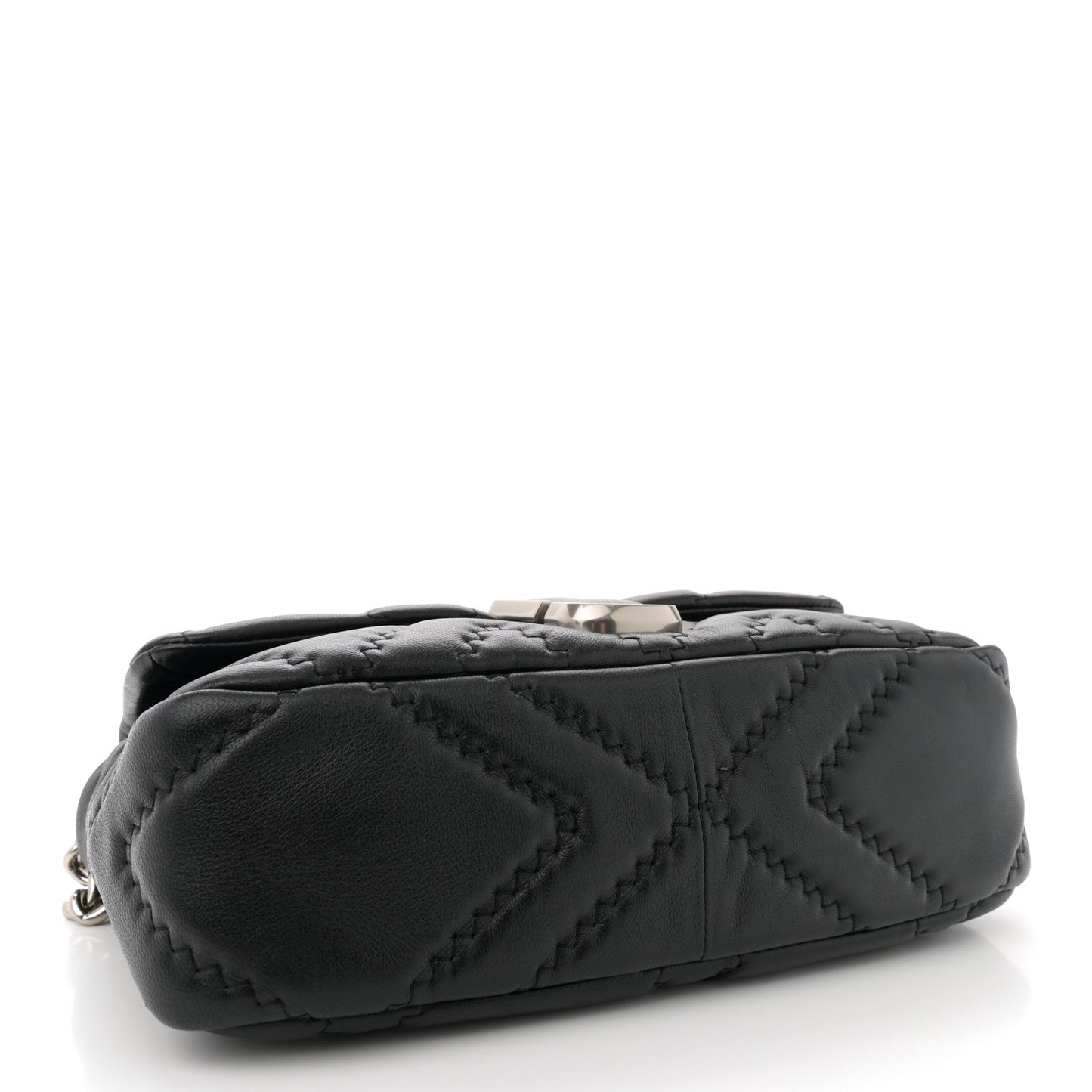 Lambskin Quilted J Marc Large Shoulder Bag Black