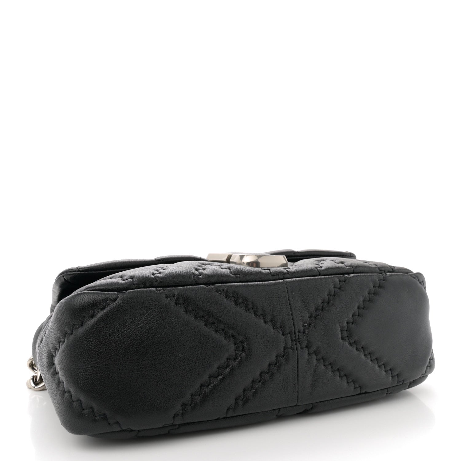 Marc Jacobs Lambskin Quilted J Marc Large Shoulder Bag Black 4 of 10