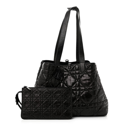 Christian Dior Crinkled Calfskin Macrocannage Large Toujours Black 3 of 12