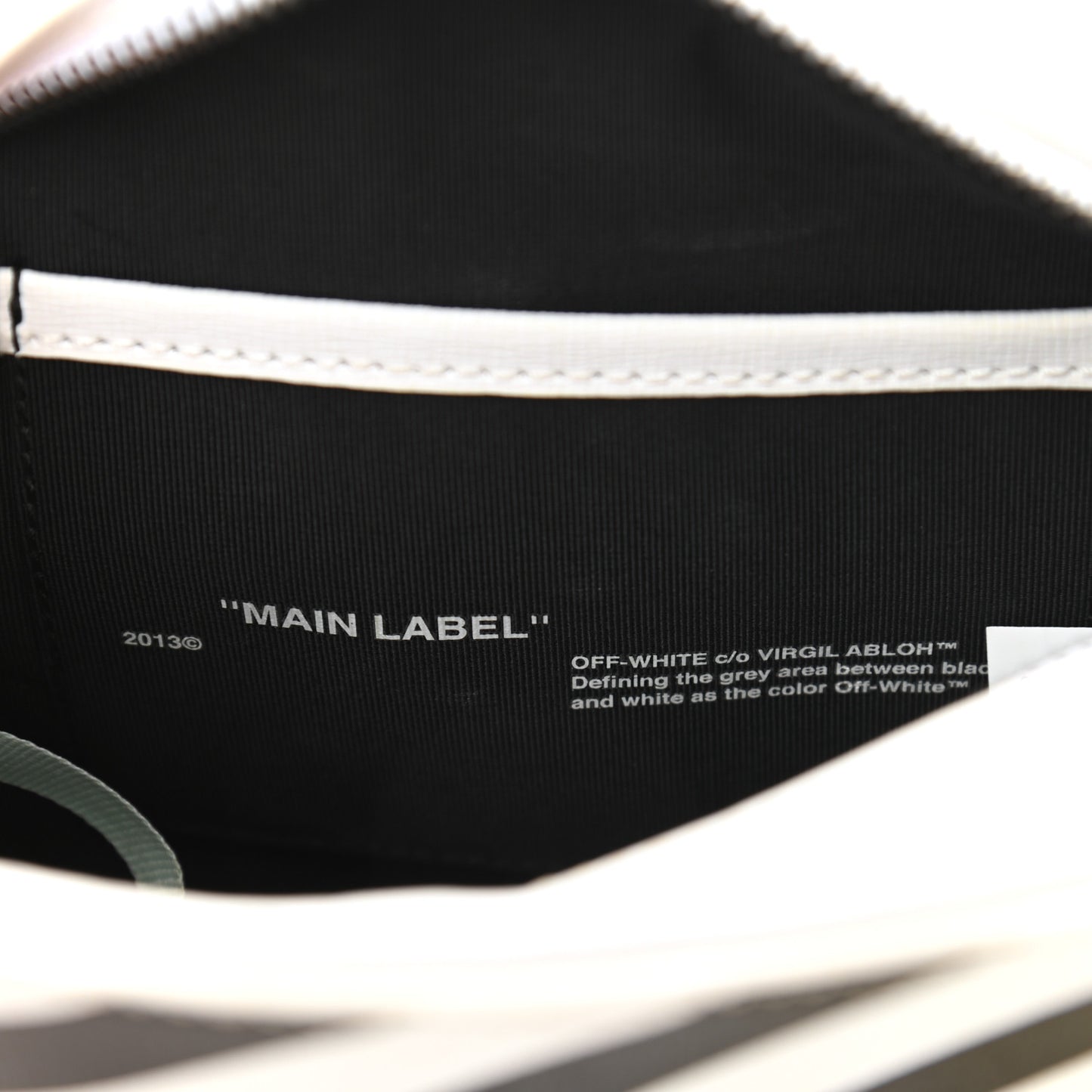 Saffiano Striped Diag Camera Bag Black White