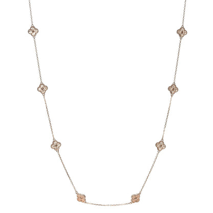 Van Cleef & Arpels 18K Rose Gold 16 Motifs Sweet Alhambra Necklace 1 of 5