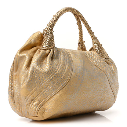Fendi Nappa Nuvolata Bimetal Spy Oro Argento 3 of 9