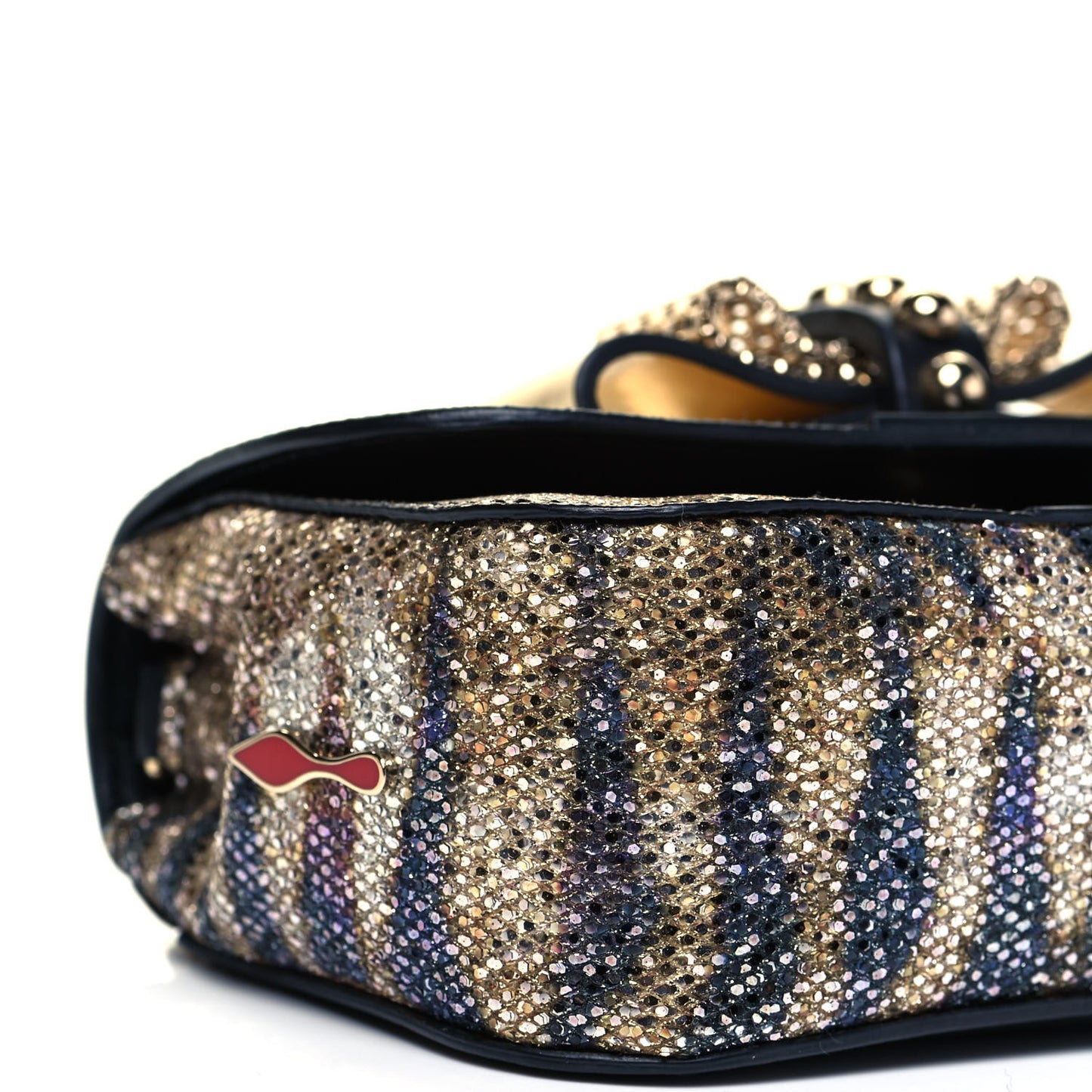 Glitter Patent Sweety Charity Crossbody Bag Multicolor Gold