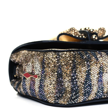 Christian Louboutin Glitter Patent Sweety Charity Crossbody Bag Multicolor Gold 6 of 9