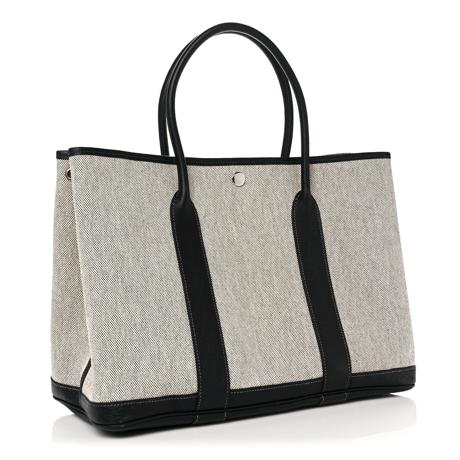 Hermes Buffle Skipper Toile Garden Party 36 MM Tote Black 3 of 9