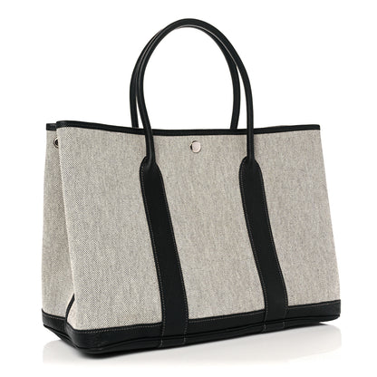 Hermes Buffle Skipper Toile Garden Party 36 MM Tote Black 3 of 9