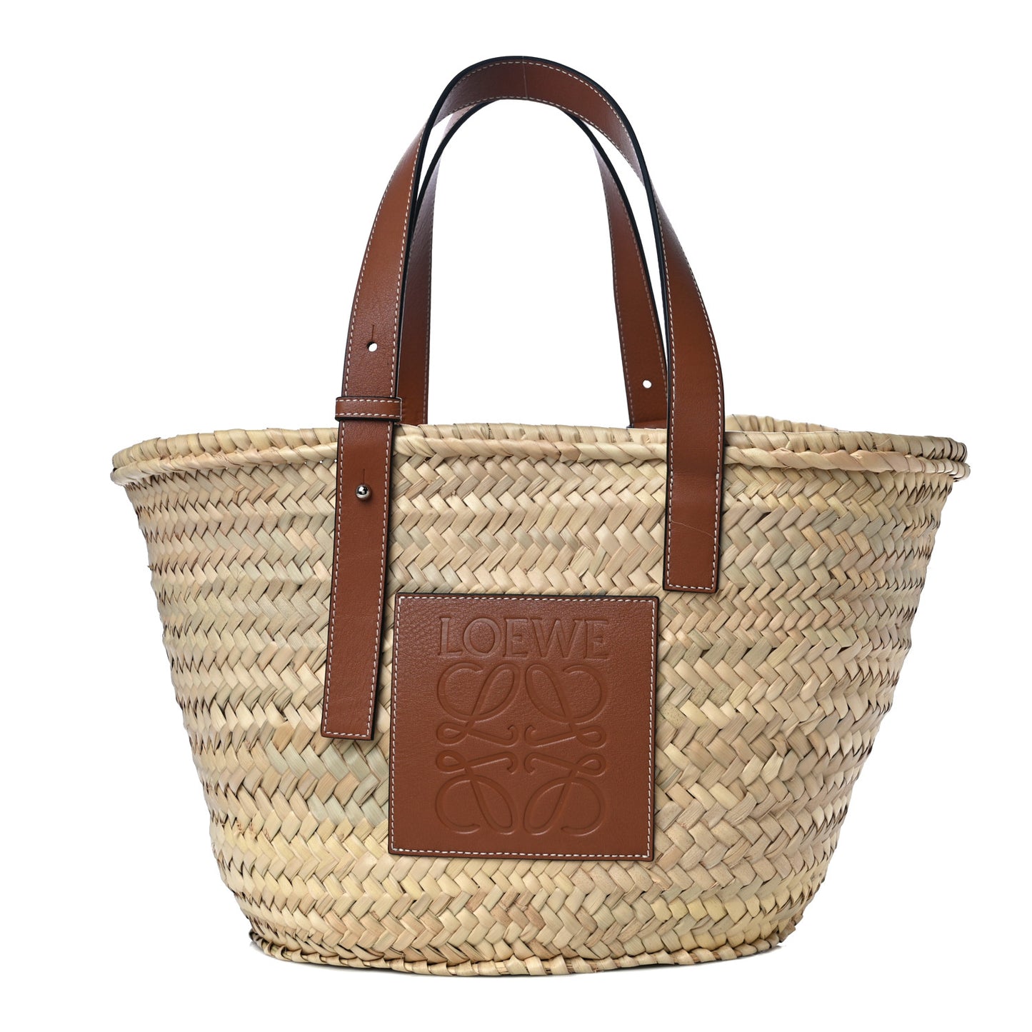 Raffia Basket Tote Bag Natural Tan