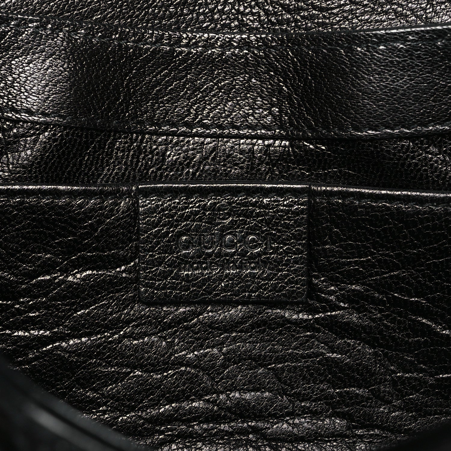 Gucci Goatskin Patent Horsebit Chain Clutch  Black 6 of 11