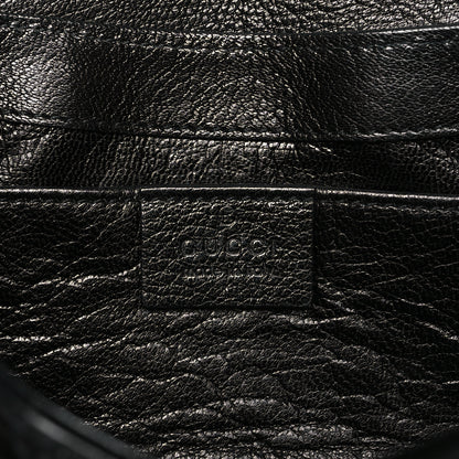 Gucci Goatskin Patent Horsebit Chain Clutch  Black 6 of 11