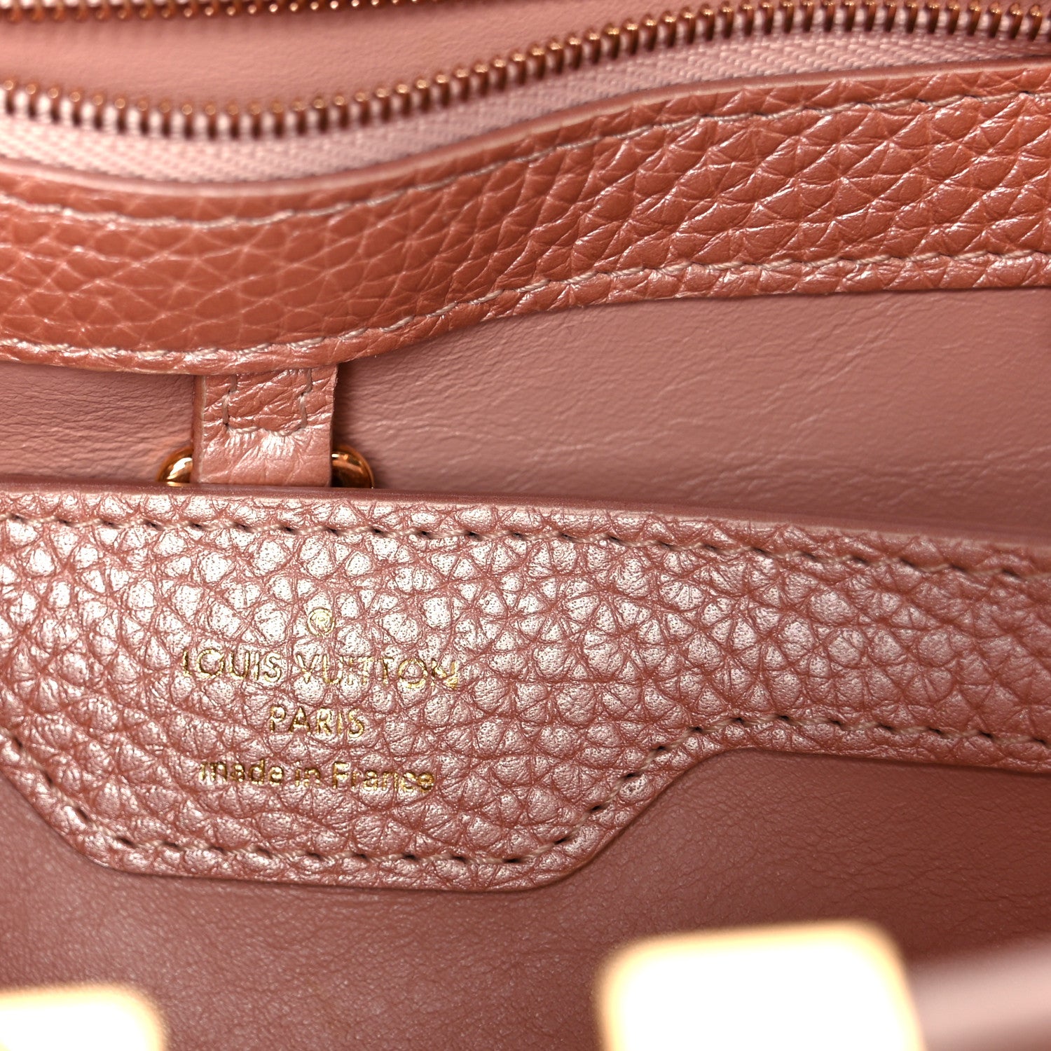 Louis Vuitton Metallic Taurillon Capucines BB Pearly Pink 6 of 9