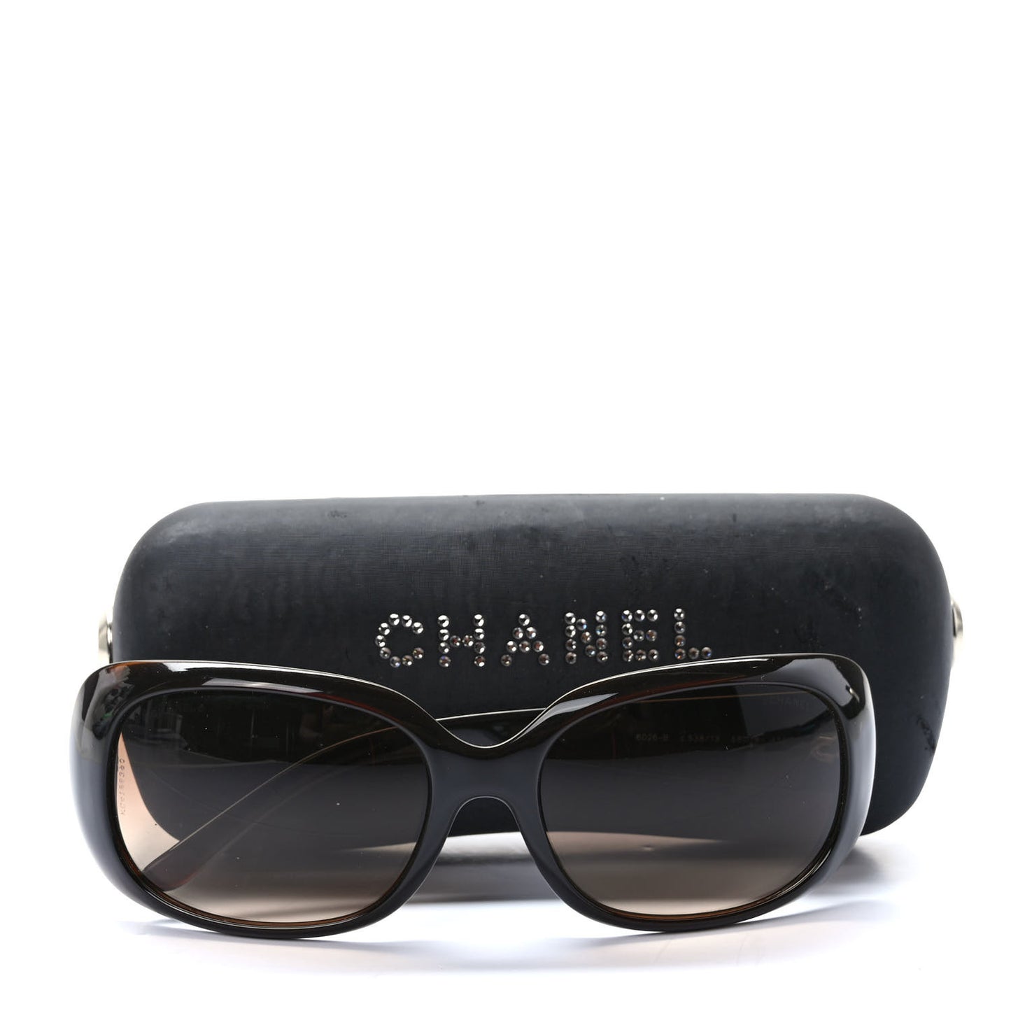 Crystal CC Logo Sunglasses 6026-B Brown