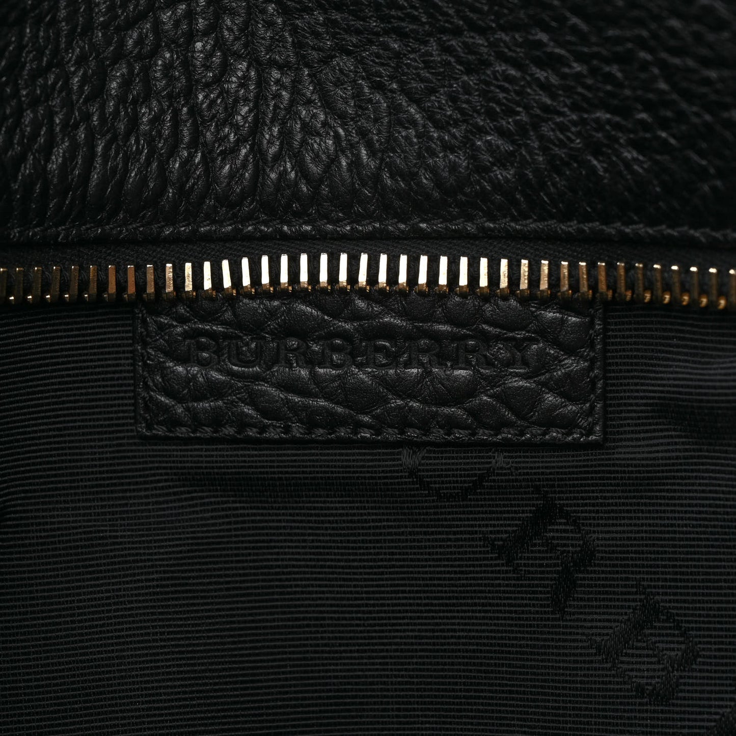 Signature Grain Calfskin Check Embossed Medium Balmoral Clutch Bag Black