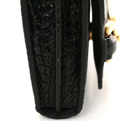 Tom Ford Calfskin Crocodile Embossed Mini Whitney Shoulder Bag Black 10 of 11