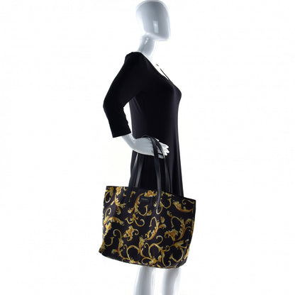 Versace Nylon Baroque Print Tote Black 5 of 16