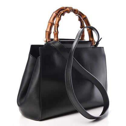 Gucci Nappa Bamboo Small Nymphaea Top Handle Bag Black 3 of 25