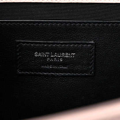 Saint Laurent Grain De Poudre Textured Mixed Matelasse Medium Triquilt Monogram Satchel Marble Pink 7 of 10