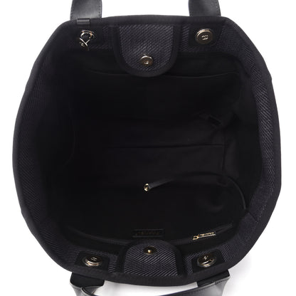 Chanel Mixed Fibers Calfskin Medium Deauville Tote Black 5 of 11