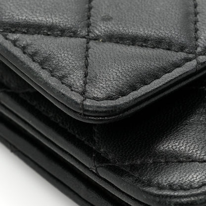 Chanel Lambskin Quilted Trendy CC Wallet On Chain WOC Black 20 of 23