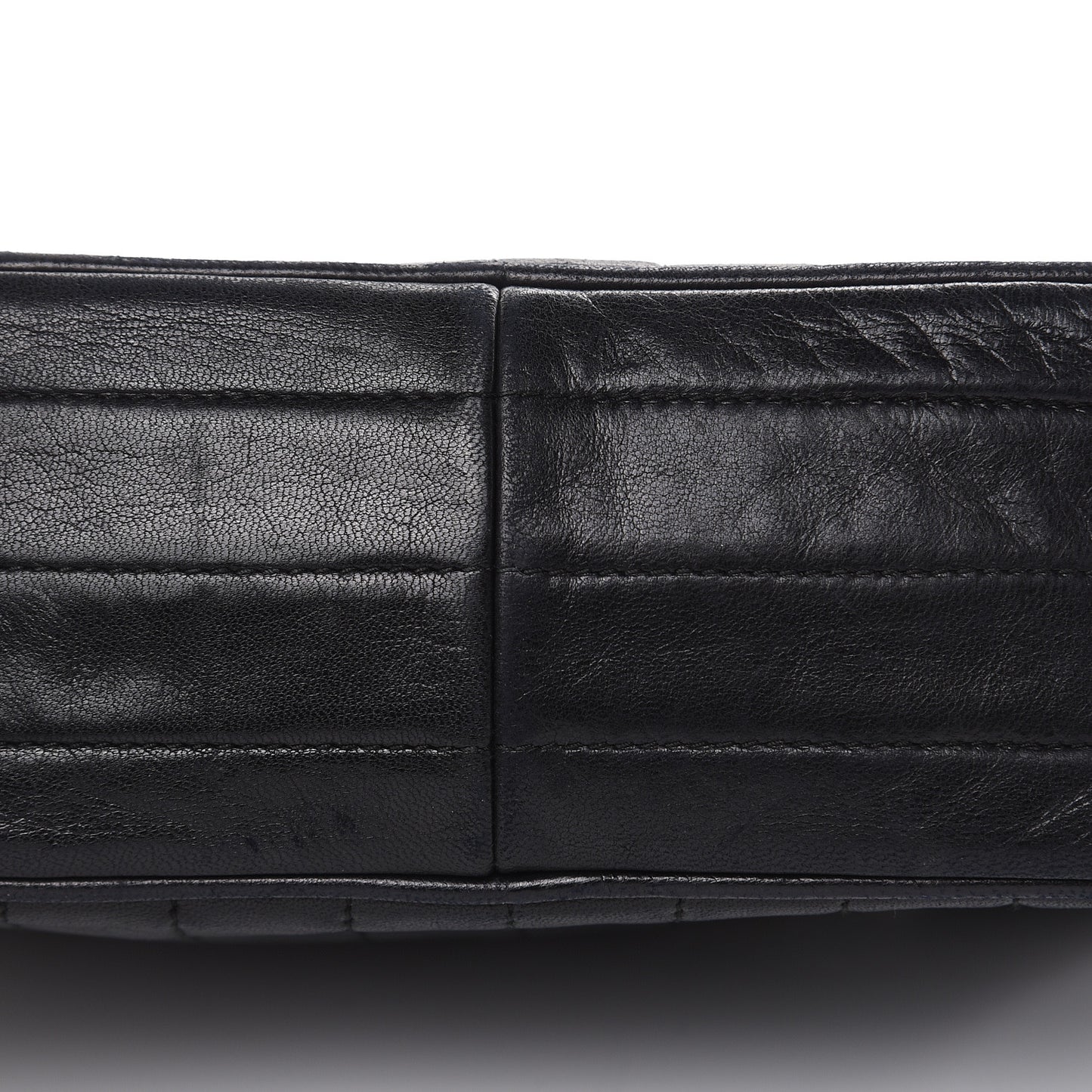 Lambskin Vertical Quilted Tassel Camera Case Black