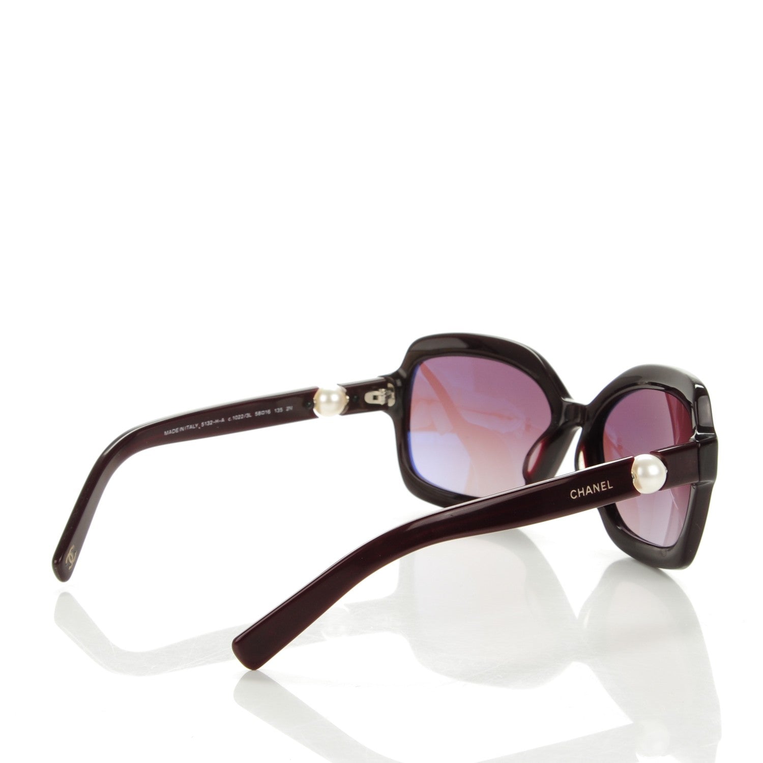 Chanel CC Pearl Sunglasses 5132-H-A Purple 4 of 7