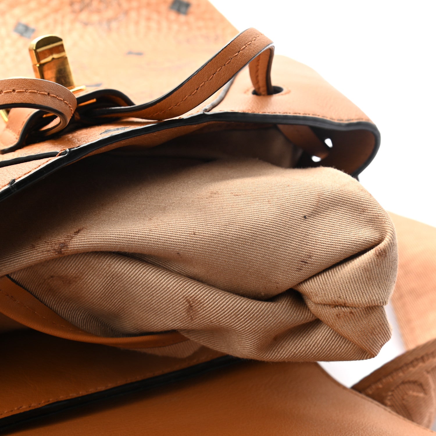 MCM Visetos Small Essential Backpack Cognac 10 of 10