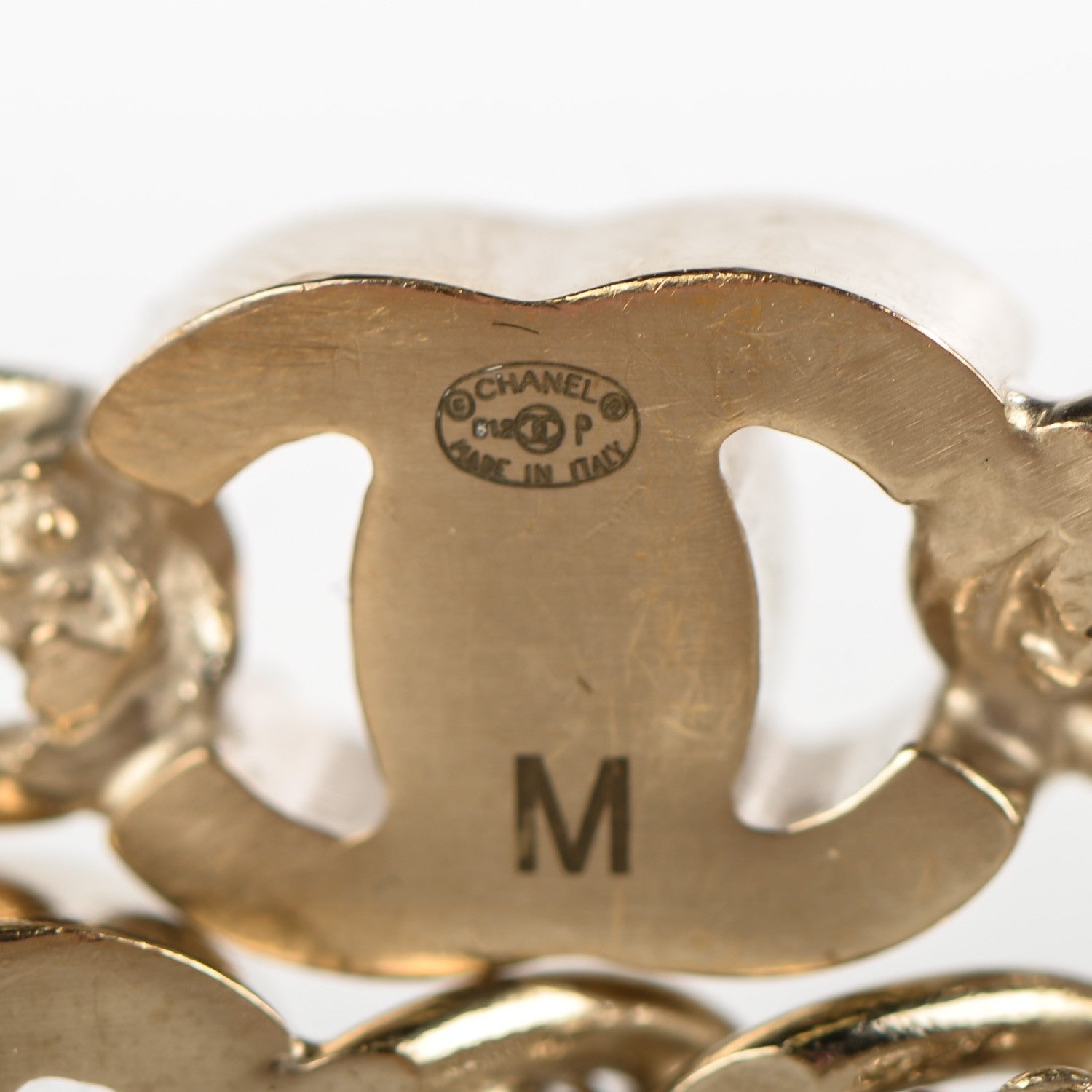 Chanel Chain Bangle Set of 3 Light Gold Medium 4 of 6