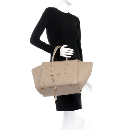 Celine Supple Calfskin Medium Phantom Luggage Beige 2 of 8