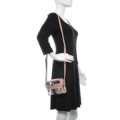 Gucci Vinyl Web Mini Ophidia Transparent Shoulder Bag Perfect Pink 2 of 8