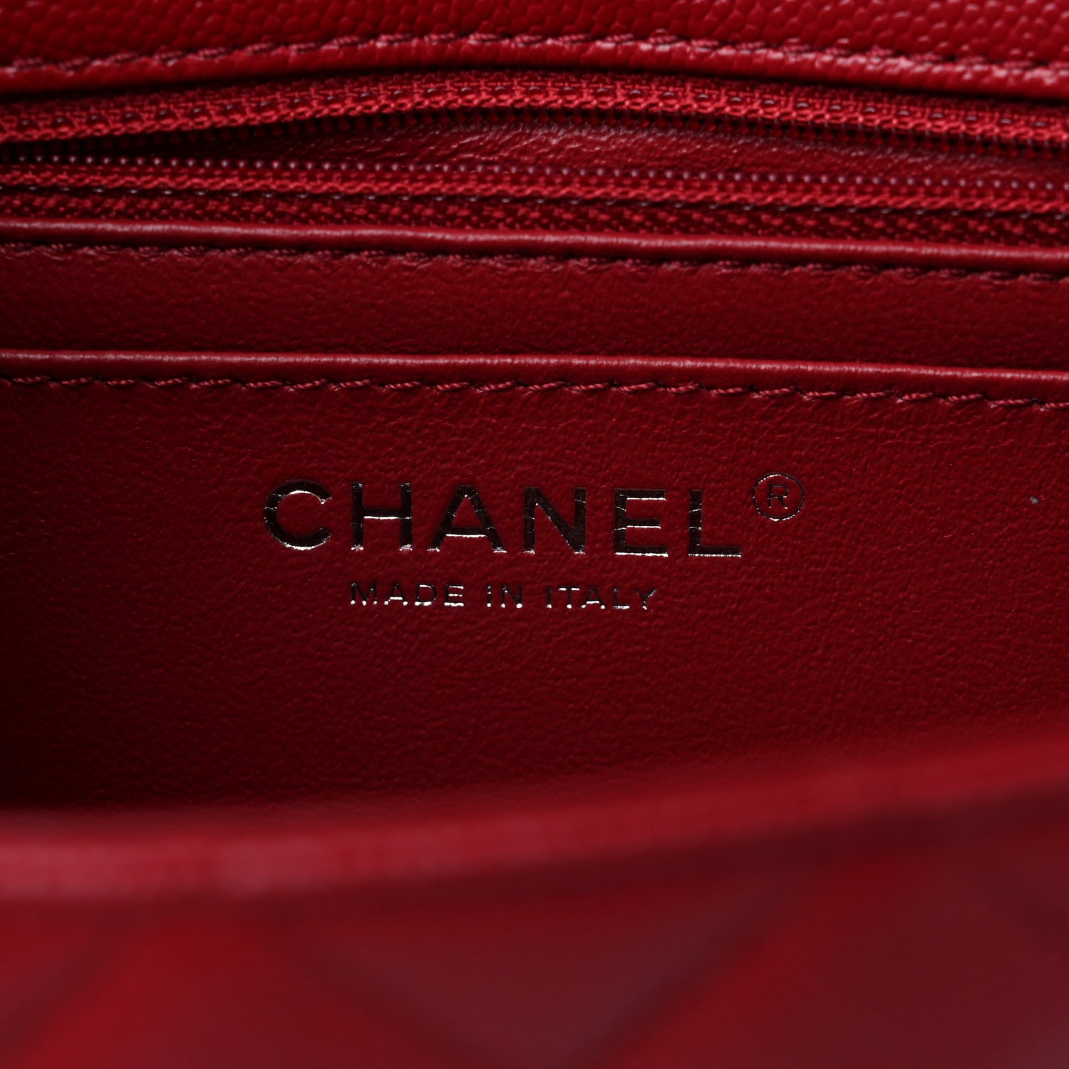 Chanel Caviar Quilted Mini Rectangular Flap Red 6 of 9