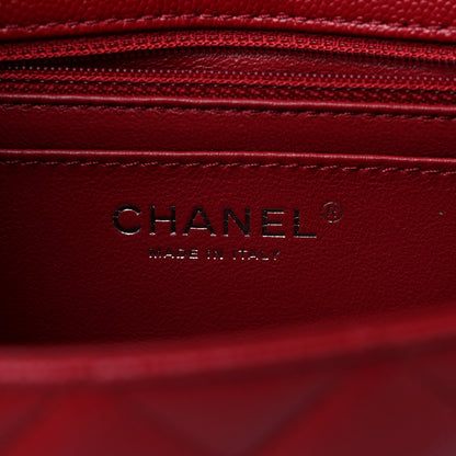 Chanel Caviar Quilted Mini Rectangular Flap Red 6 of 9
