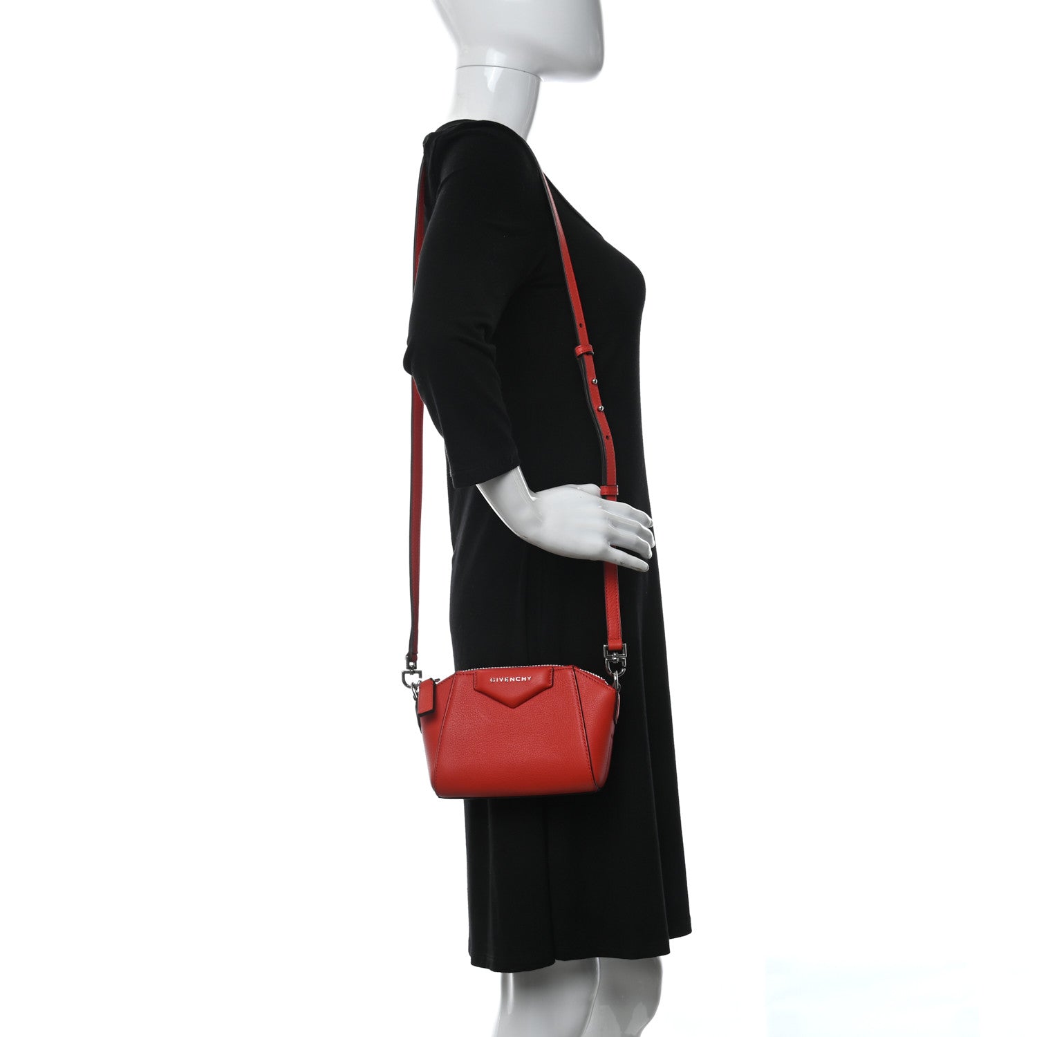 Givenchy Sugar Goatskin Nano Antigona Light Red 2 of 8