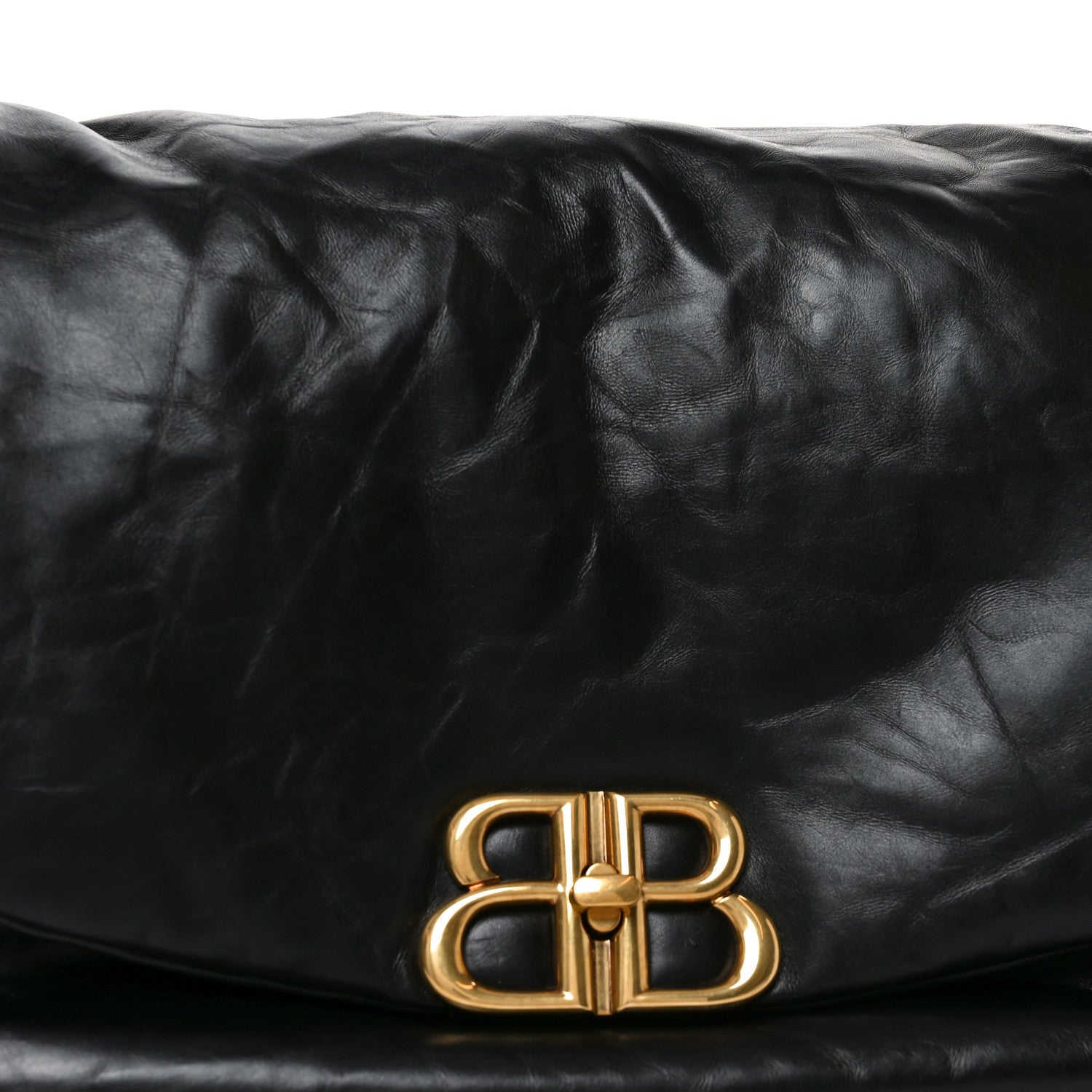 Balenciaga Calfskin Quilted Monaco Sling Shoulder Bag Black Black 7 of 9