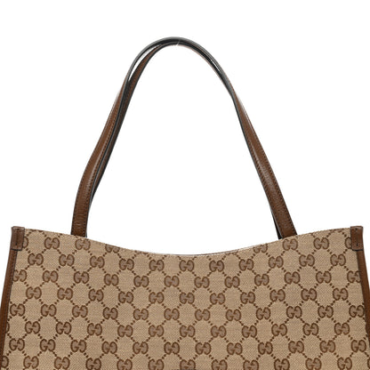 Gucci Monogram Horsebit 1955 Tote Bag Beige Brown Sugar 5 of 10