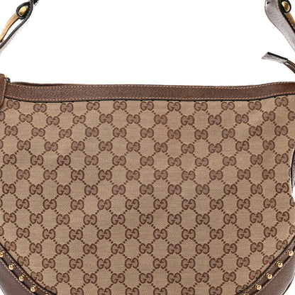 Gucci Monogram Web Studded Pelham Shoulder Bag Dark Brown 8 of 12