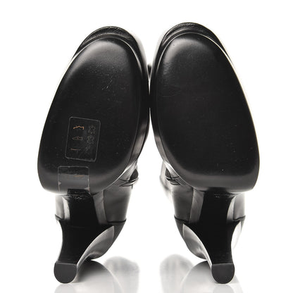 Louis Vuitton Calfskin High Platform Boots 39.5 Black 5 of 7