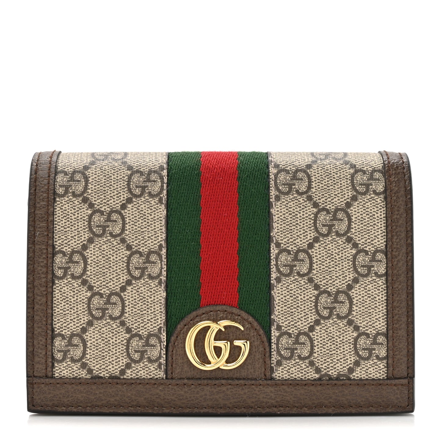 GG Supreme Monogram Web Ophidia Double Playing Card Case Beige New Acero