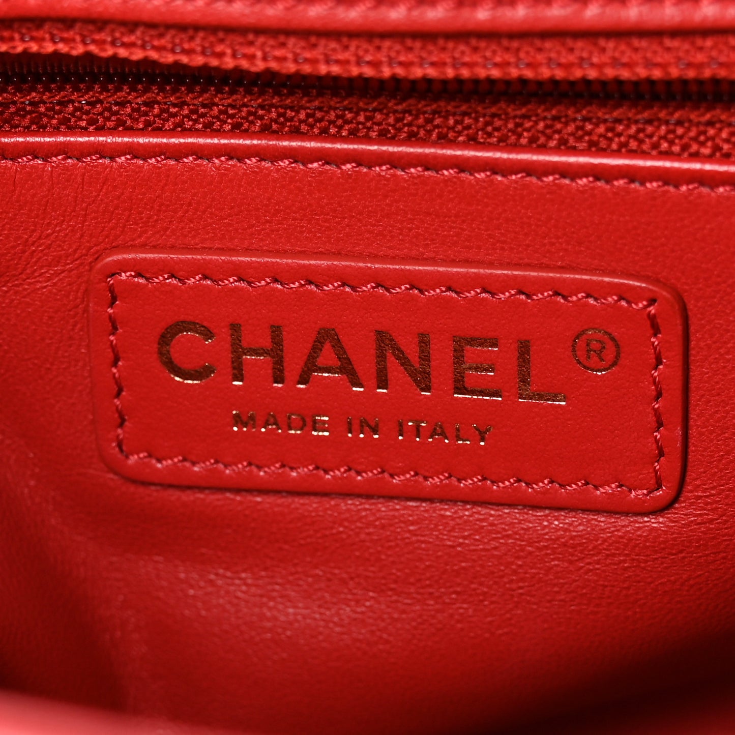 Lambskin Quilted Easy Carry Flap Red