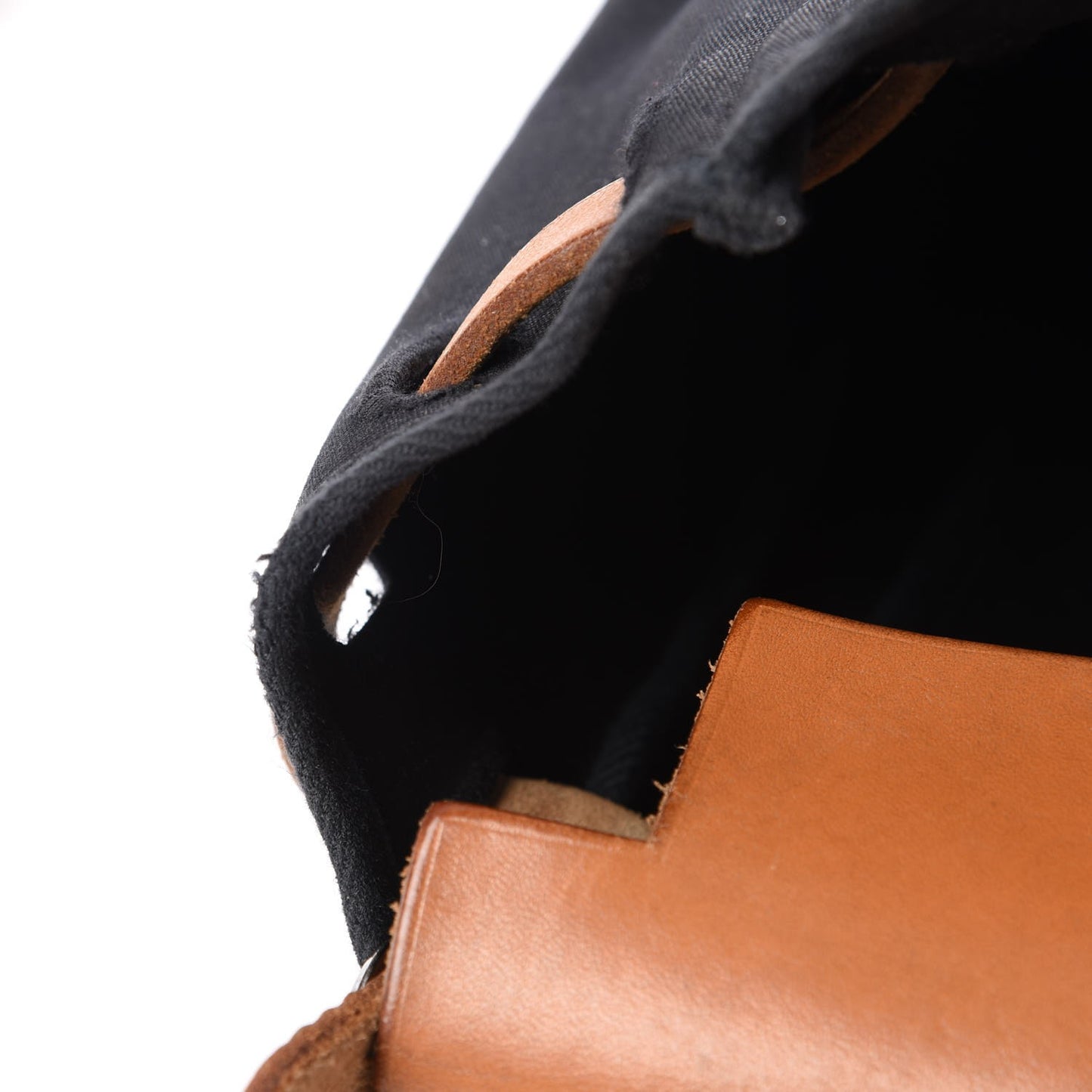 Toile Vache Calfskin Herbag 30 PM Black Natural