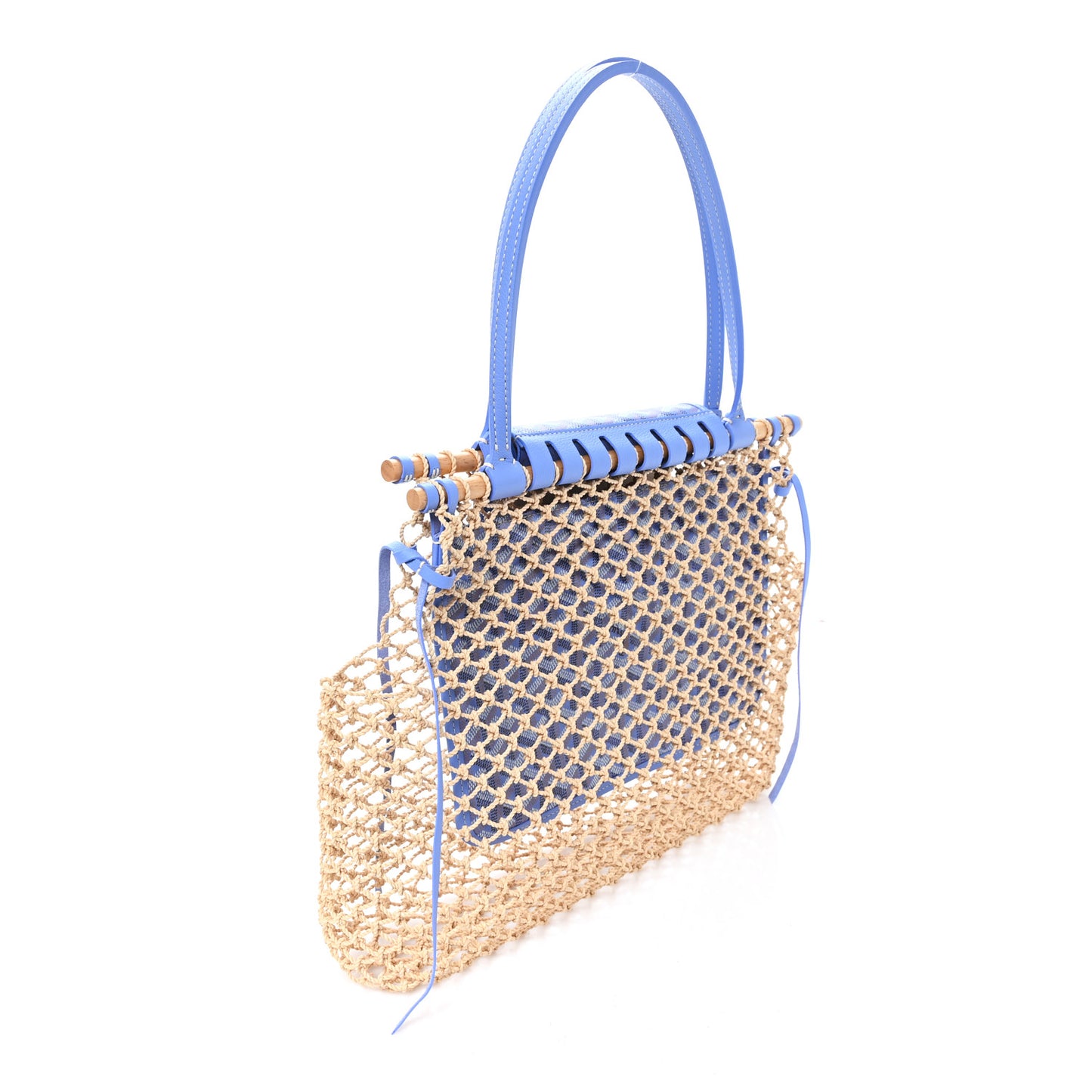 Goyardine Net Aligre Tote Light Blue